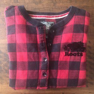Roots Canada Plaid Sweater (Black/Red)